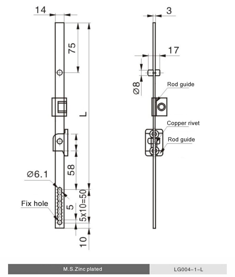 Enclosure Flat Rod Adjustment Height